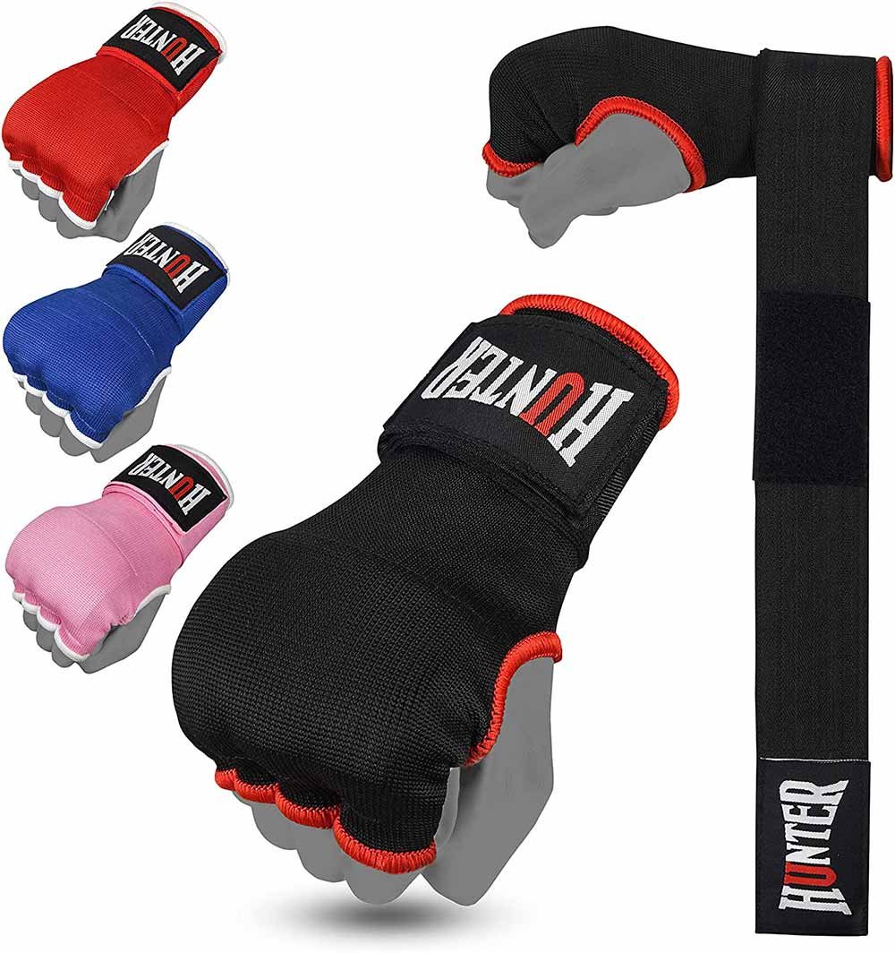 HUNTER Gel Padded Inner Gloves with Hand Wraps for Boxing