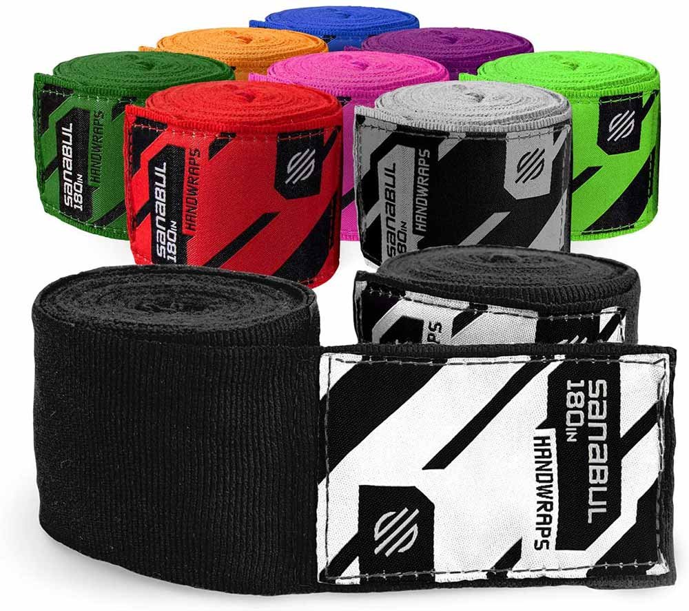 Sanabul Elastic Professional 180 inch Handwraps for Boxing- Best boxing hand wraps