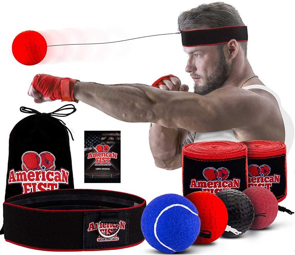 American Fit Boxing Reflex Ball Set